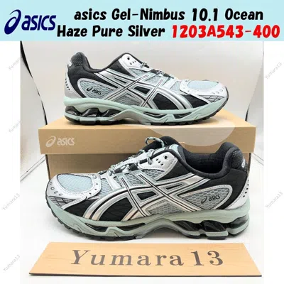 Pre-owned Asics Gel-nimbus 10.1 Ocean Haze Pure Silver 1203a543-400 Men's Size