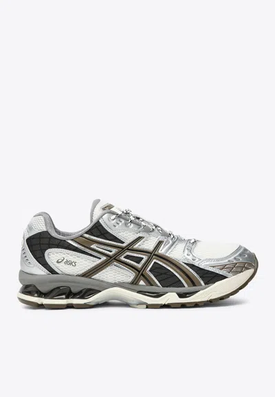 Asics Sporty Sneakers With Cushioned Sole In Gray