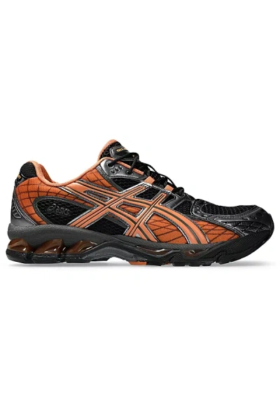 ASICS GEL-NIMBUS 10.1 SPORTSTYLE SNEAKERS IN BLACK/RUST ORANGE, MEN'S AT URBAN OUTFITTERS