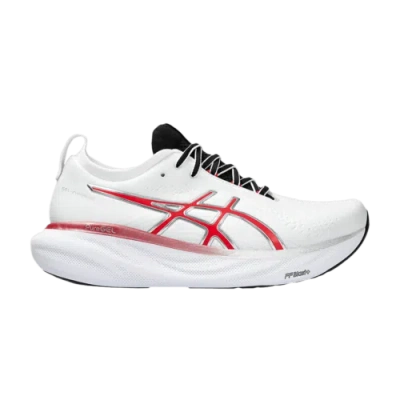 Pre-owned Asics Gel Nimbus 25 'anniversary Pack' 1011b750-100 In White/classic Red