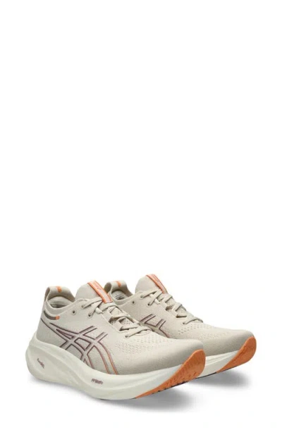 Asics ® Gel-nimbus® 26 Running Shoe In Oatmeal/faded Orange