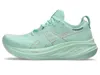 Asics Gel-nimbus 26 Wide 1012b602-300 Womens 5.5 Mint Tint Running Shoes Zpo3052 In Green