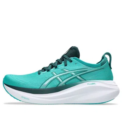 Asics Gel-nimbus 27 'wave Teal Saxon Green' In Gray