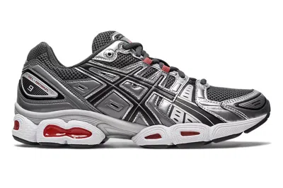 Pre-owned Asics Gel-nimbus 9 Graphite Grey Red In Graphite Grey/pure Silver