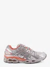 Asics Gel-nimbus 9 Low-top Mesh And Leather Sneakers In Silver