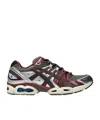 Asics Gel-nimbus 9 Sneakers Truffle Grey / Dark Cherry In Black