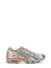 Asics Gel-nimbus 9 Low-top Mesh And Leather Sneakers In Silver