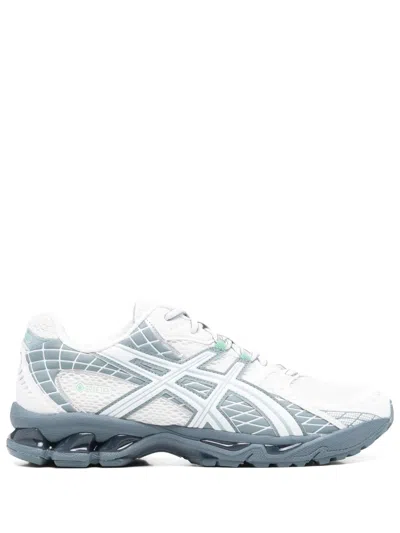 Asics Gel-nimbus Grid Panelled Trainers In White