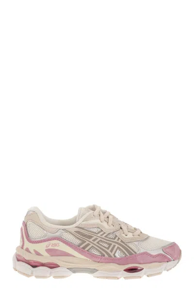 Asics Gel-nyc Cream Mineral Beige Pink Sneakers In Multi