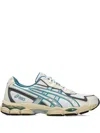 Asics Gel-nyc 2055 Sportstyle Sneakers In Cream/blue Teal, Men's At Urban Outfitters In Blue
