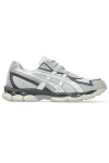 Asics Mens Glacier Grey Cream Gel-nyc 2055 Mesh And Faux-leather Low-top Trainers In Gray