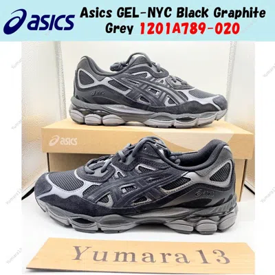 Pre-owned Asics Gel-nyc Black Graphite Grey 1201a789-020 Men's Size