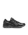 Asics Panelled Design Gel Nyc Sneakers With Suede And Mesh Elements In Black