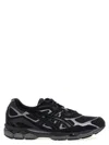 Asics Panelled Design Gel Nyc Sneakers With Suede And Mesh Elements In Black