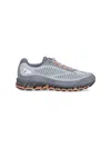 Asics Streamlined Grey Sneakers With Accent Details In Gray