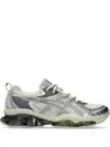 Asics Multicolor Mesh And Rubber Gel Quantum Kinetic Sneakers In Grey