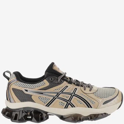 Asics Black And Sand Gel Quantum Kinetic Trainers In Neutral