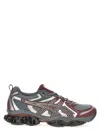 Asics Multicolor Mesh And Rubber Gel Quantum Kinetic Sneakers In Grey