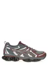 Asics Multicolor Mesh And Rubber Gel Quantum Kinetic Sneakers In Gray