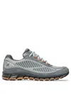 Asics Streamlined Grey Sneakers With Accent Details In Gray