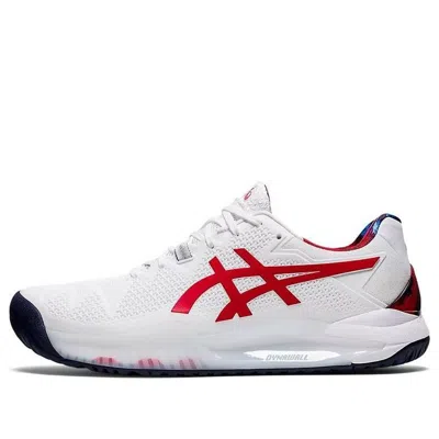 Asics Gel Resolution 8 Le 'white Classic Red' In Multi