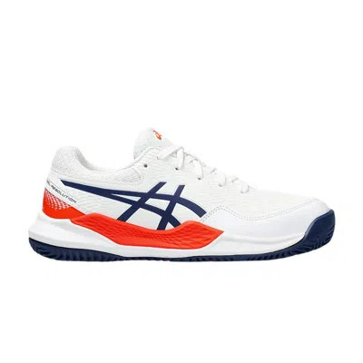 Pre-owned Asics Gel Resolution 9 Clay Gs 'white Blue Expanse' | Kid's Size 6.5