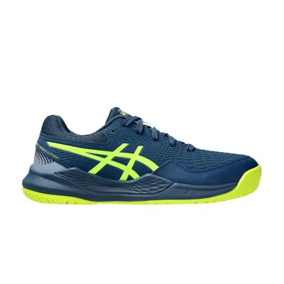 Pre-owned Asics Gel Resolution 9 Gs 'mako Blue Safety Yellow' | Teal | Kid's Size 1.5