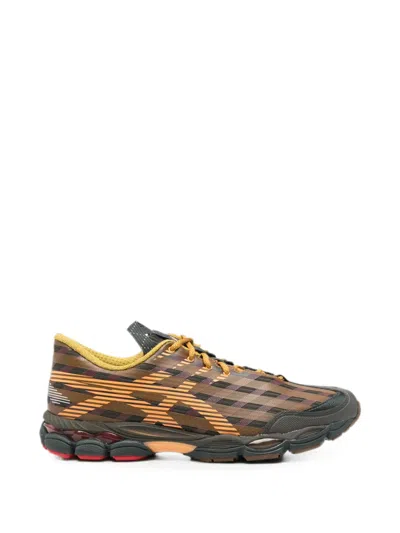 Asics Unisex Printed Canvas Sneakers Us 8-s Gel-sj33 In Brown