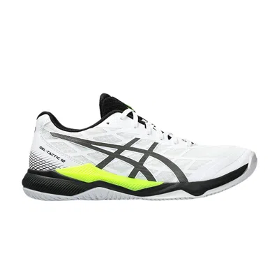 Pre-owned Asics Gel Tactic 12 2e Wide 'white Gunmetal Volt'
