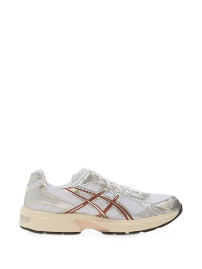 Asics Gel-1130 Mesh-panelled Metallic Sneakers In White