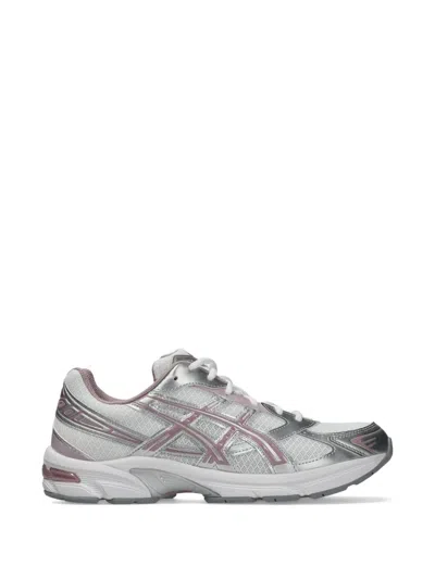 Asics White Lace Up Sneakers In Gray