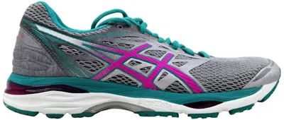 Pre-owned Asics Gelcumulus 18 (women's) Sneakers In Silver/pink Glow/lapis