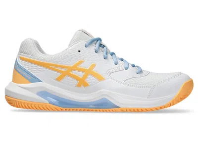 Pre-owned Asics Geldedicate 8 Padel (women's) Sneakers In White/orange Glow In Multi
