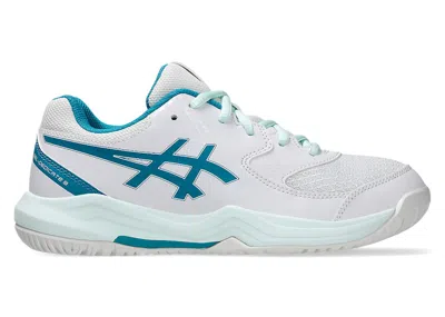 Pre-owned Asics Geldedicate 8 Sneakers In White/teal Blue In Multi