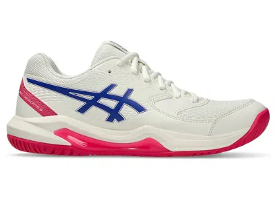 Pre-owned Asics Geldedicate 8 (women's) Sneakers In Cream/dark Cobalt Blue In Multi