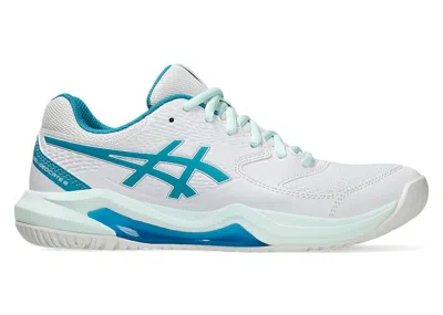 Pre-owned Asics Geldedicate 8 (women's) Sneakers In White/teal Blue