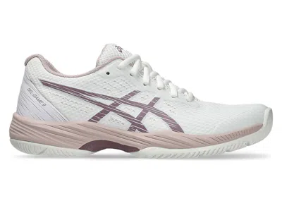 Pre-owned Asics Gelgame 9 (women's) Sneakers In White/dusty Mauve