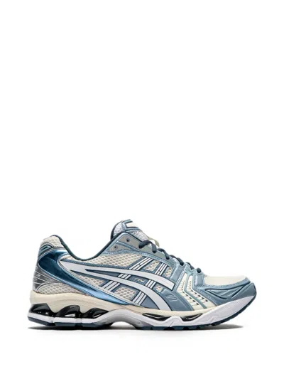Asics Ivory Synthetic Leather Sneaker In Blue