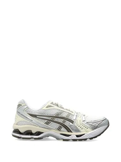 Asics White Gel-kayano 14 Mesh Metallic Sneakers In Silver