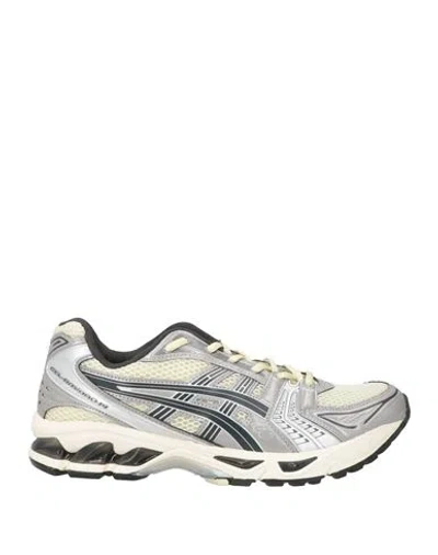 Asics Gel-kayano 14 Woman Sneakers Pastel Yellow Size 6.5 Textile Fibers In Metallic