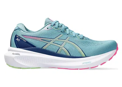 Pre-owned Asics Gelkayano 30 Pink (women's) Sneakers In Gris Blue/lime Green