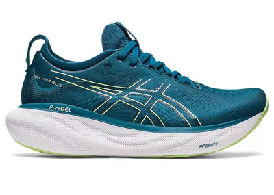 Pre-owned Asics Gelnimbus 25 (women's) Sneakers In Ink Teal/lime Green