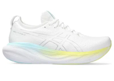 Pre-owned Asics Gelnimbus 25 Yellow (women's) Sneakers In White/pure Silver