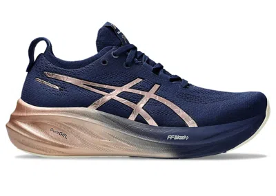 Pre-owned Asics Gelnimbus 26 Platinum (women's) Sneakers In Blue Expanse/rose Gold