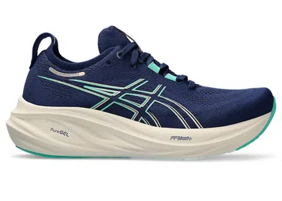 Pre-owned Asics Gelnimbus 26 (women's) Sneakers In Blue Expanse/aurora Green