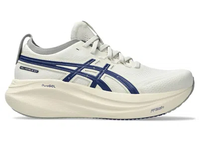 Pre-owned Asics Gelnimbus 27  Track Club (women's) Sneakers In Birch/indigo Blue