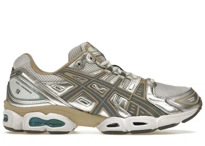Pre-owned Asics Gelnimbus 9 Sneakers In White/steel Grey In Multi