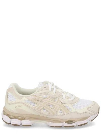 Asics Grey Leather Sneaker In Gray