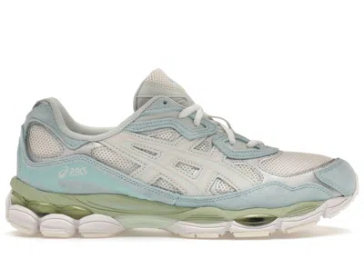 Pre-owned Asics Gelnyc Sneakers In Cream/aquamarine