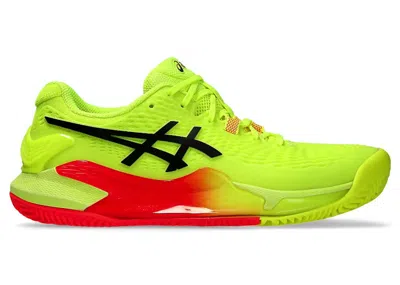 Pre-owned Asics Gelresolution 9 Clay Paris (women's) Sneakers In Safety Yellow/black In Multi